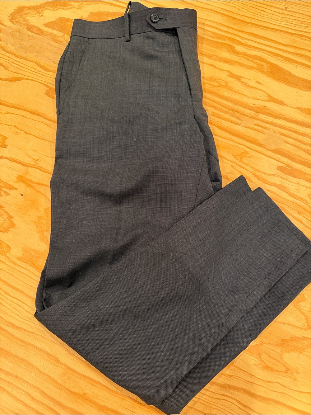 Bar III Charcoal Slim Fit Wool Pants 30X30